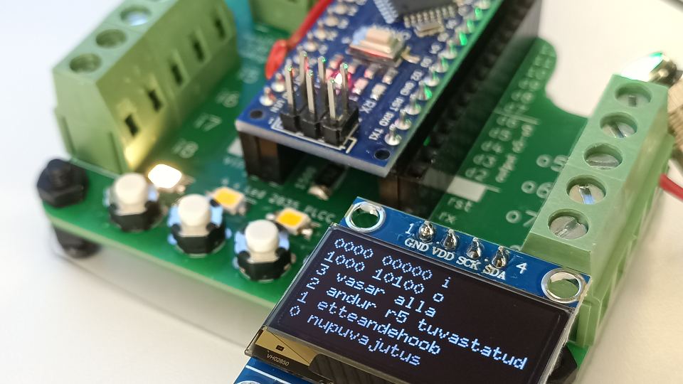 Info kuvamine 0.96'' OLED ekraanil